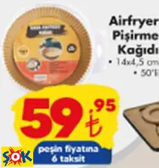 AİRFRYER PİŞİRME KAĞIDI 50'Lİ AİRFRYER PİŞİRME KAĞIDI 50'Lİ